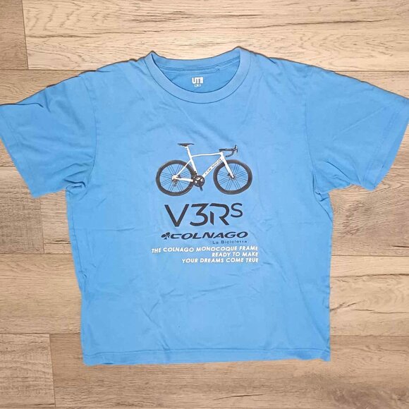 Uniqlo Lightweight Medium Crew Neck V3RS Bike Graphic print - Picture 1 of 3